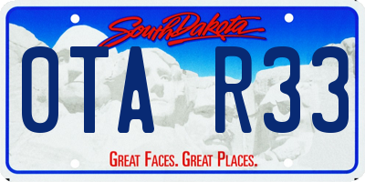 SD license plate 0TAR33