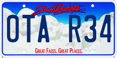 SD license plate 0TAR34