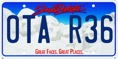 SD license plate 0TAR36