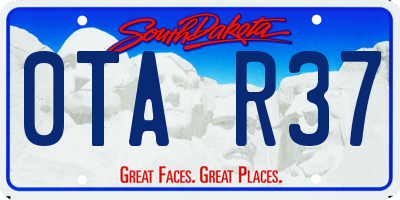 SD license plate 0TAR37