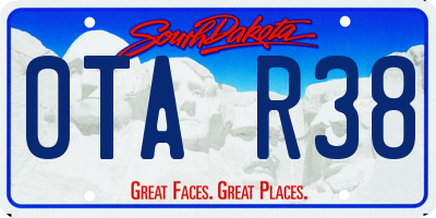 SD license plate 0TAR38