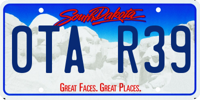 SD license plate 0TAR39