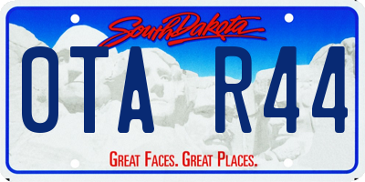 SD license plate 0TAR44