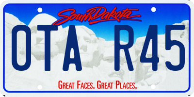 SD license plate 0TAR45