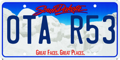 SD license plate 0TAR53