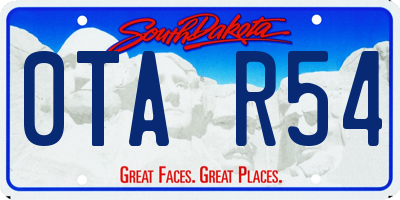 SD license plate 0TAR54