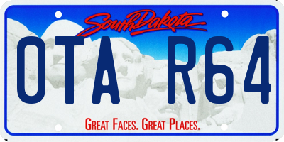 SD license plate 0TAR64