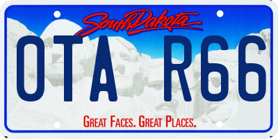 SD license plate 0TAR66