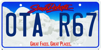 SD license plate 0TAR67