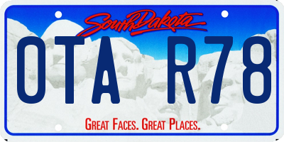 SD license plate 0TAR78