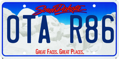 SD license plate 0TAR86