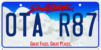 SD license plate 0TAR87