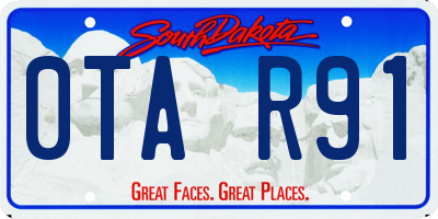 SD license plate 0TAR91