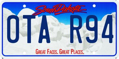 SD license plate 0TAR94