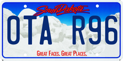 SD license plate 0TAR96