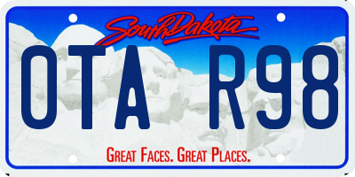 SD license plate 0TAR98