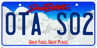 SD license plate 0TAS02
