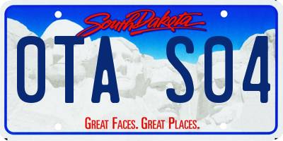 SD license plate 0TAS04