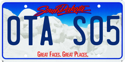 SD license plate 0TAS05