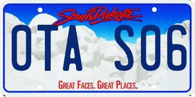 SD license plate 0TAS06