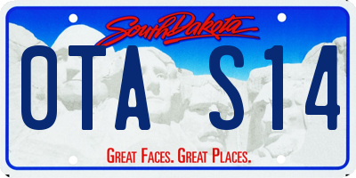SD license plate 0TAS14