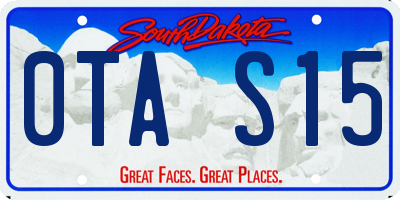 SD license plate 0TAS15
