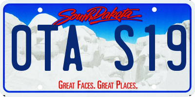 SD license plate 0TAS19