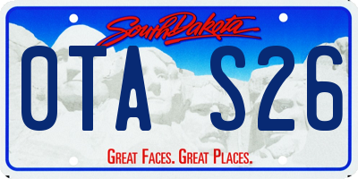 SD license plate 0TAS26