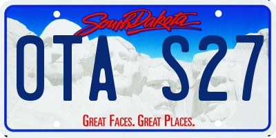 SD license plate 0TAS27