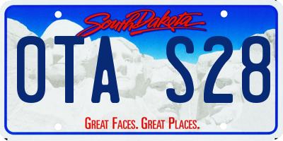 SD license plate 0TAS28