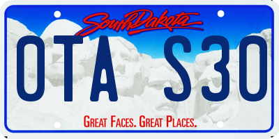 SD license plate 0TAS30