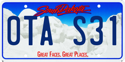 SD license plate 0TAS31
