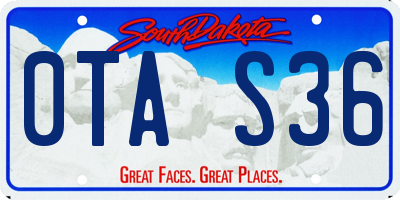 SD license plate 0TAS36