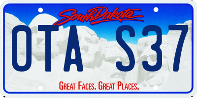 SD license plate 0TAS37