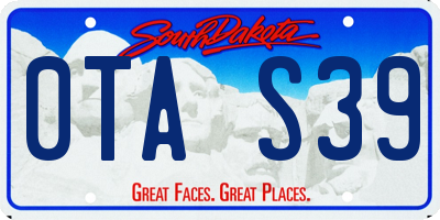 SD license plate 0TAS39