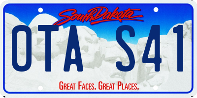 SD license plate 0TAS41