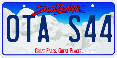 SD license plate 0TAS44