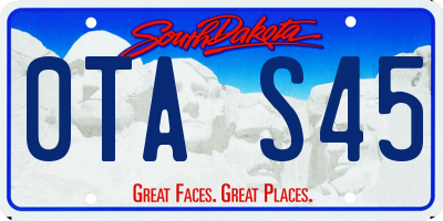 SD license plate 0TAS45