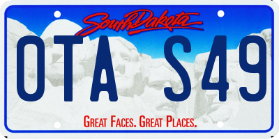 SD license plate 0TAS49