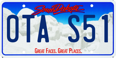 SD license plate 0TAS51