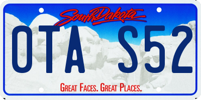 SD license plate 0TAS52