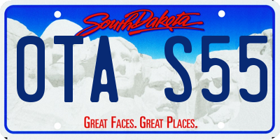 SD license plate 0TAS55