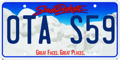 SD license plate 0TAS59