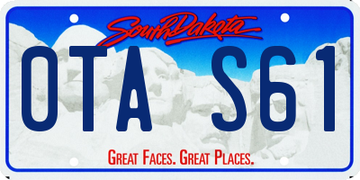 SD license plate 0TAS61