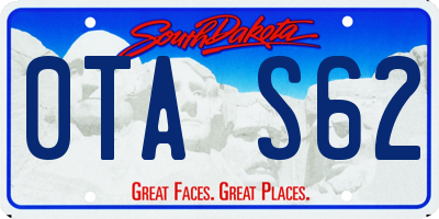 SD license plate 0TAS62