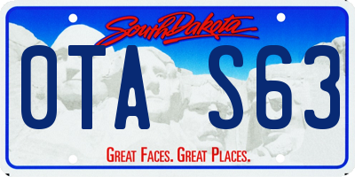 SD license plate 0TAS63