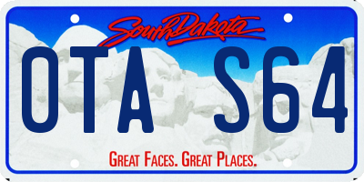 SD license plate 0TAS64