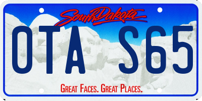 SD license plate 0TAS65
