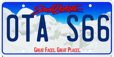 SD license plate 0TAS66
