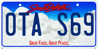 SD license plate 0TAS69